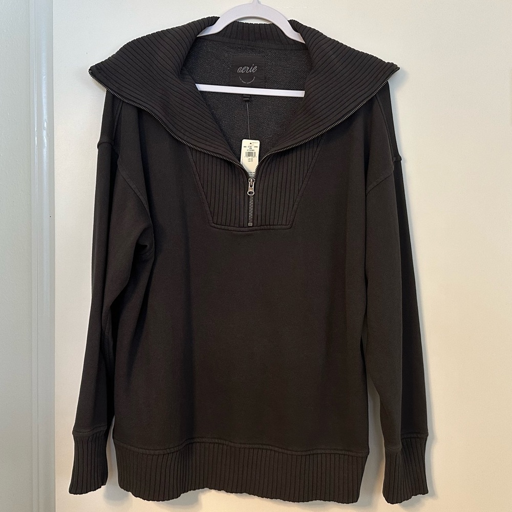Aerie Down to Earth quarter zip pullover size XS